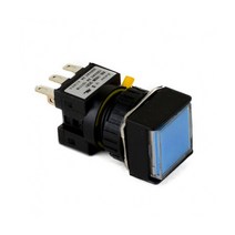 2A2B 푸쉬온 자동 복귀 리턴 전원 스위치 매입형 정사각형 12V DC ON-(ON) 16mm KBL16SM-2C2, 옐로우 [KBL16SM-2CY2], 옐로우 [KBL16SM-2CY2]