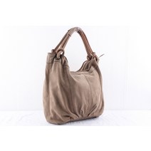 딥 베이지 소가죽 빈티지 라지 숄더백