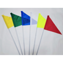 삼각 사각 적색 측량깃발 인쇄 토목깃발 측량 말뚝 완제품, 삼각적색, 1.5m, 1개