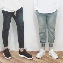 [바이훈] 남성용 데님 워싱 조거팬츠 스판밴딩 청바지 2컬러