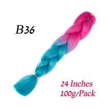 똥머리 부분 가발 붙임 머리 LIHUI-24 인치 브레이드 헤어 팩 점보 브레이드 헤어 금발 여성용 대량 합성, 01 24 inches_01 1 개/몫, 76 B36