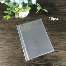 A5 A6 지퍼 바인더 사진 카드 컬렉션 북 엽서 홀더 일기 노트 학교 문구, 10 pcs 4