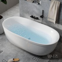 스탠딩욕조 프리 가정용 독립형 호텔 펜션 욕실 스탠딩 아크릴 이동식 타원형 반신욕 욕조, B. 1.3m수도꼭지없음