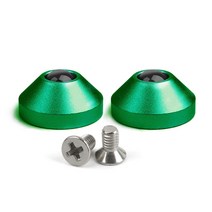 양극화 된 CNC 알루미늄 발 금속 케이스 나사 2pcs 기계식 키보드 피트, 녹색