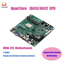PCIE x4 NVME 산업용 미니 ITX 마더보드 x86 J6412 CPU daul DDR4 슬롯, 04 TPM chipset