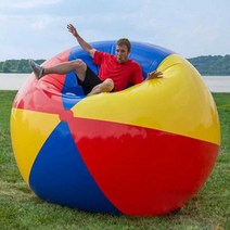 초대형 비치볼 에어 공 비치 놀이 장식 전동펌프 포함, 직경 1.8m