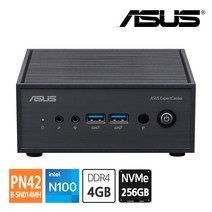 에이수스 ASUS 미니PC PN42-B-SN014MH N100 DDR4 4GB RAM / NVMe 256GB 모니터 HDMI x 2 DP 지원 듀얼랜, 단품