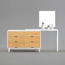 [플레인홈] 넬리 심플 확장형 와이드 화장대 1200 (착불), 색상:화이트