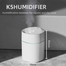 캠핑용 가습기 차량 xiaomi new k5 초음파 car mini desktop 애완, 분홍색