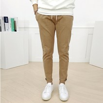 로니제이 남자 빅사이즈 양기모 데일리 워싱 면 스판 밴딩 슬랙스
