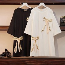 JUSTFEELING 150kg 빅사이즈 여성원피스 봄여름 날씬해 보이는 데일리 스커트