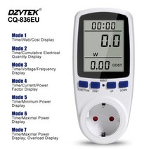 전력계 플러그 디지털 전압 소비 측정기 와트 에너지 미터 과부하 보호 모니터, 한개옵션1