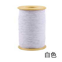 바바오 Jun.09 32번 옷 만드는 데 밴드 0.5mm 초특극 가는 고무줄 로프는 둥글고 흑백으로 고탄력Z, 흰색