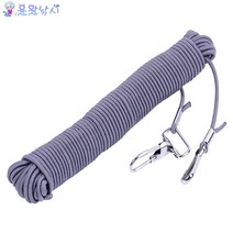 [용왕낚시]낚시대분실방지끈 다용도로프 버클타입 통발끈 캠핑 빨래줄 부력망끈 캠핑텐트끈 로프 다용도 로프끈 스프링끈 스프링고리, 5M