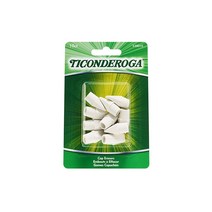 티콘데로가 펜슬 캡 지우개 화이트 10개 6팩X38010, 25 Count 6 Packs