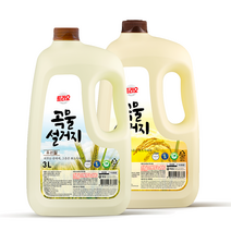 트리오 대용량 주방세제 곡물설거지 3L 2개, 1.곡물설거지 우리현미 3L 2개
