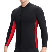 프리다이빙슈트 웻슈트 웻수트 TBLUITE Wetsuit Top Women 2mm Wet Suit Jacket for Men in Cold Water Fro, 07 T6-2mm 레드 맨_05 Large