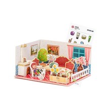 입체 퍼즐 3D 종이모형 만들기, 거실＋스티커증정, 1set