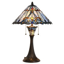Bieye 조명 L10684 스테인드 글라스 램프 인테리어 라이트 무드 램프 분위기 램프 탁상 조명 멋진 침대 옆 램프 책상 조명 치유 장난감 로맨틱 베개 전 스탠드 베개 전 라이트 테이블 램프 침대 옆 스테인드 글라스 야간 조명 이중 조명