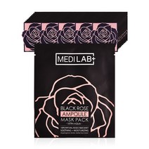 메디 랩 블랙로즈 앰플 다마스크 장미수 수분 마스크팩 (울트라 아쿠아) 25g, 1개입, 50개