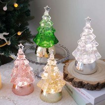 로맨틱무드 미니 트리 스노우볼 크리스마스 워터볼 오르골, 그린