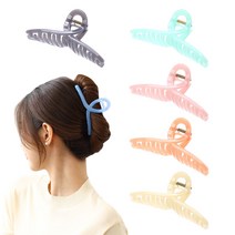 수스다 꼬임 반투명 파스텔 13cm 집게핀 빅사이즈 시럽 컬러 헤어핀 올림머리 머리핀