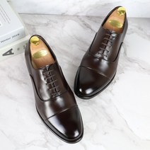 [당일발송] 천연소가죽 남자수제화 정장구두 VC0013 DARK BROWN