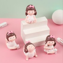 귀여운 미니 요가소녀 장식소품 미니어처 카페인테리어 장식인형 사무실 내방 책상꾸미기, D