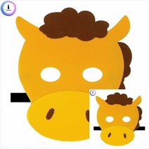 동물가면띠 말 어린이가면 가면마스크 동물탈 얼굴가면 역할놀이