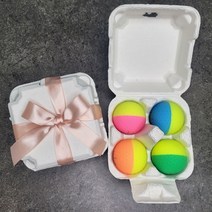 볼빅 3피스 비비드 콤비 반반볼 투톤 골프공 반반공 4구 로고 이니셜 무료인쇄, 볼빅 크리스탈 콤비 3피스 4구세트