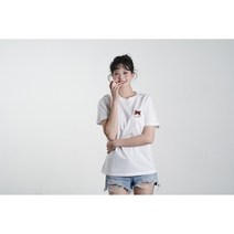 애니멀스 D 귀여운 동물 캐릭터 로고 남여공용 반팔 티셔츠 모음