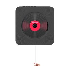 벽걸이 cd플레이어 휴대용 플레이어 cd 씨디 블루투스 벽 장착형 서라운드 사운드 fm 라디오 usb mp3 디스크 음악 원격 제어 스테레오 스피커 홈, 우리 플러그와 함께 balck