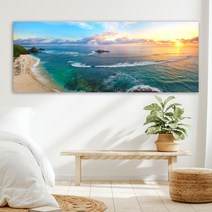유니탑 2.4미터 대형그림 거실 사무실 액자 붙이는액자, X 시리즈 (2380 x 880 mm), X-03 (238 x 88 cm) 제임스 본드 섬