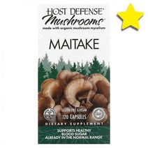 Fungi Perfecti Host Defense 잎새 버섯 마이타케 Maitake 120 캡슐