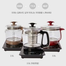 다기능 전기 약탕기 2L 3L 차망 3종 분유포트 한약 홍삼 인삼 다리기 요구르트 제조, 전기약탕기 2L