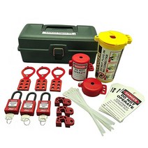 Zing Green Products 7129 RecycLockout Lockout Tagout 키트 디럭스 공구 상자 부품 32개 1280776, Safety Padlocks