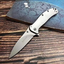 다기능 휴대 Kershaw-1730 접이식 유틸리티 나이프 EDC 포켓 8cr17 고정 블레이드 카본 블랙 핸들 야외 캠, 한개옵션0