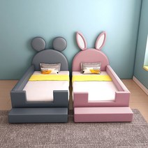 쌍둥이침대 울트라 캐릭터 범퍼 침대 더블 초등학생, 4면 벨트 배리어 160x100x45