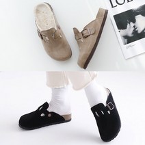 벨루치슈즈 여성 남성 공용 커플화 세무 벨티트 겨울 통굽 털 슬리퍼 실내화 실내화 3.5cm