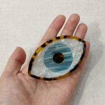 특대 터키 이블 아이 헤어 클로 쿨 디자이너 하프 업 수지 블루 아이 헤어 클립 2022 터키 쥬얼리 액세서리