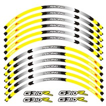 바이큐 튜닝 BMW G310R 용 오토바이 휠 스티커, 옐로우