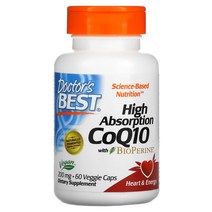 닥터스베스트 고흡수율 코엔자임 큐텐 코큐텐 200mg /60캡슐/180캡슐, 60캡슐, 200 mg