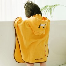 카카오프렌즈 유아 목욕가운 후드비치 바스 샤워타올, 춘식이, 1개