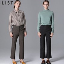 [리스트(LIST)] 클래식패턴 세미플레어 슬랙스 (택가격 168000원)
