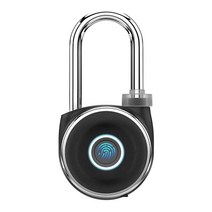 열쇠가 없는 지문 자물쇠 Blusafe 가정 울타리 사물함 및 창고용 스마트 생체 인식 잠금 장치 USB 충전용(긴 걸쇠 블랙)130471, Long Shackle, Long Shackle