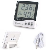 실외 온도센서 제공 대형 LCD 온습도계 1p, 아쿠바 디지털 온습도계 CS-201, 아쿠바 디지털 온습도계 CS-201