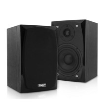 HiFi 데스크탑 책장 스피커 한 쌍 - 300와트 전원 블루투스 호환 액티브 패시브 책장 스피커 - 스튜디오 모니터 컴퓨터 책상 홈 스테레오 스피커 시스템 AUX/RCA/USB, Stereo Speaker System