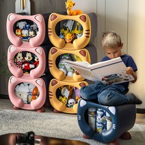 AKRUA 장난감정리함 수납정리함 다기능 이동식 박스 수납 서랍형 간식 정리함 바구니 토이박스, 블루, 1P