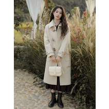 학생 더플 떡볶이 코트 뿔단추 여성 빅사이즈 가을 롱 겨울 간절기