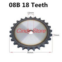 1.5M 08B 변속기 드라이브 체인 및 기계 전방 엔진 11/12/13/14/15/16/17/18/19/20 톱니 플레이트 스프로킷 기어 1 개, [09] 18 Teeth Sprocket